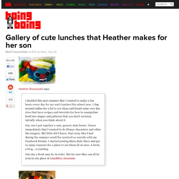 Gallery of cute lunches that Heather makes for her son