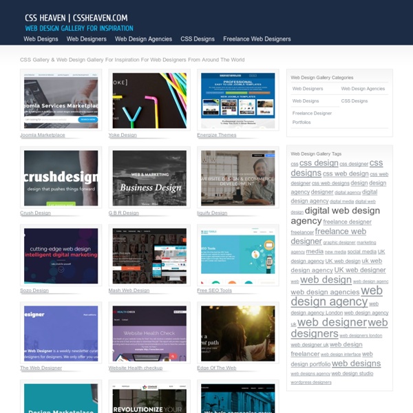 CSS Gallery Web Design Gallery For Inspiration