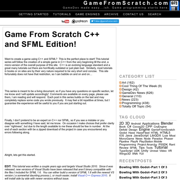 Game From Scratch C++ Edition!