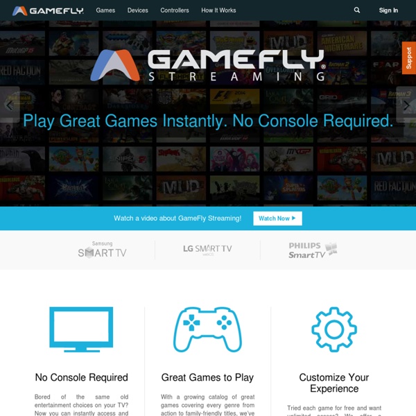 GameFly Streaming Landing Page