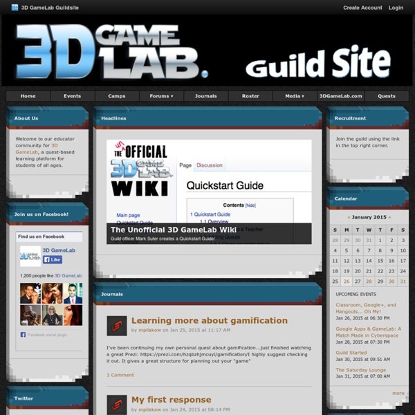 3D GameLab Guildsite - Let the journey begin!