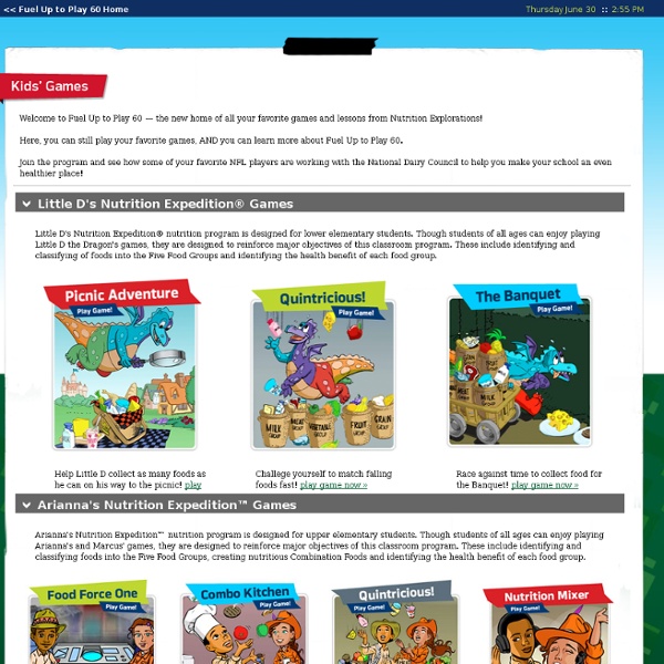 Kids' Games from Nutrition Explorations