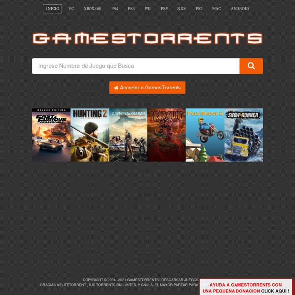 GamesTorrents - Bittorrent Juegos PC PS2 PSP XBOX360