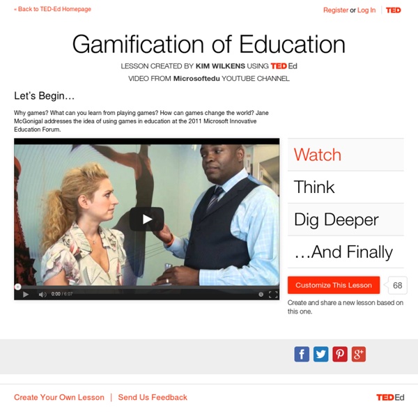 Gamification of Education