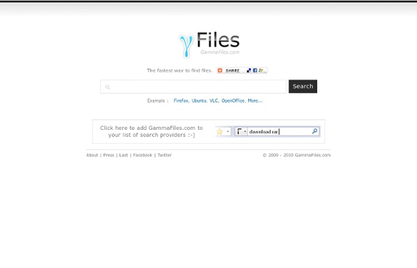GammaFiles - Real Time Files Search - Rapidshare and Megaupload