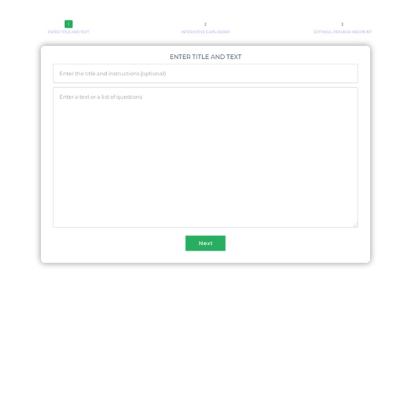 Gap Fill Generator