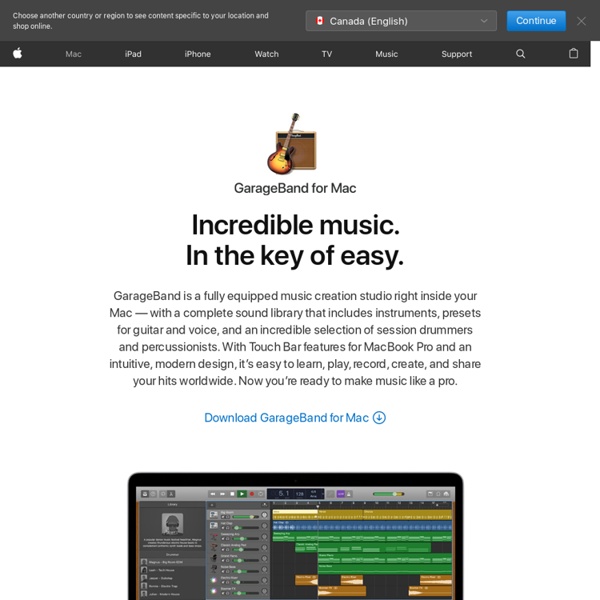 GarageBand - Learn about Flex Time and other new features.