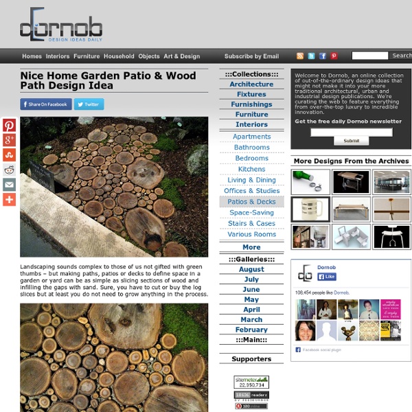 Nice Home Garden Patio & Wood Path Design Idea
