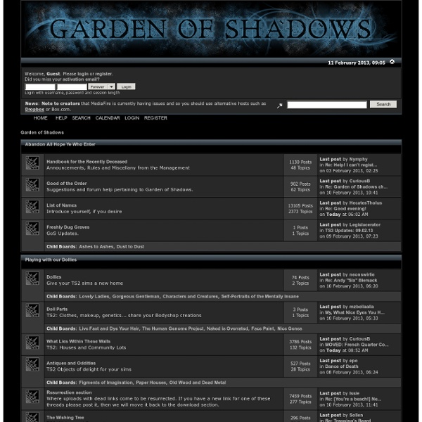 Garden of Shadows - Index