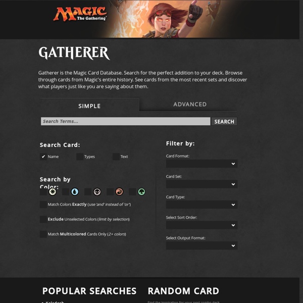 Gatherer - Magic: The Gathering