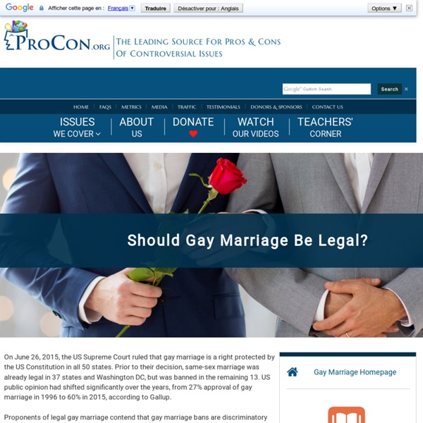 Gay Marriage ProCon.org