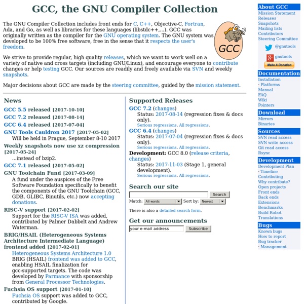 GCC, the GNU Compiler Collection