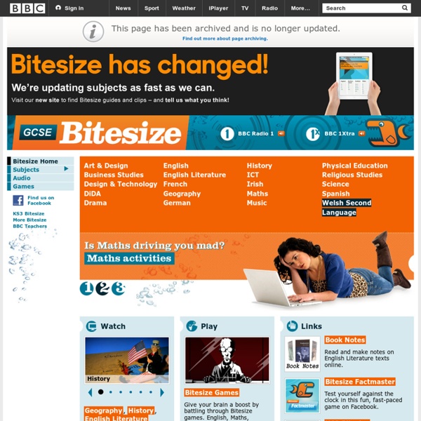 GCSE Bitesize - Homepage