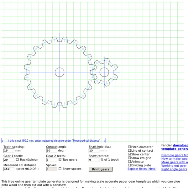 Free wood gear template generator free