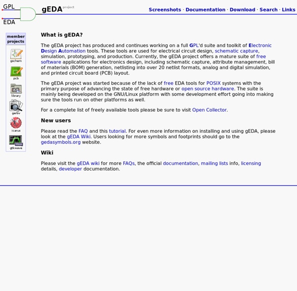 gEDA Project's Homepage