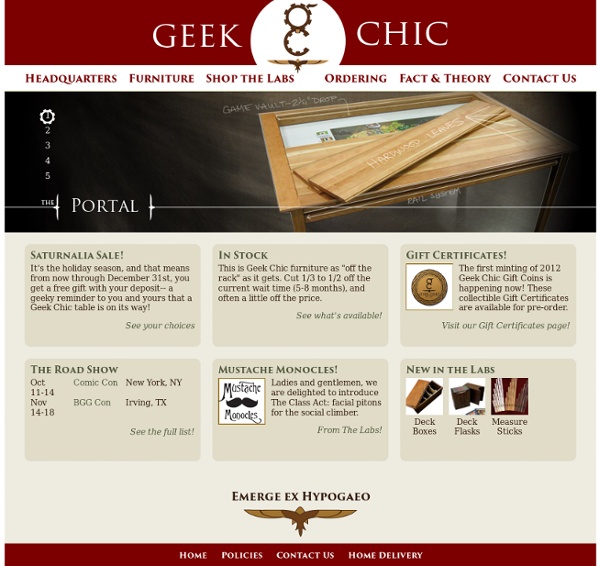 - Geek Chic - Custom, Handcrafted Furniture &amp; Accessories fo