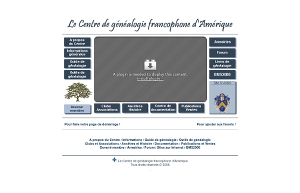 Centre de généalogie francophone d'Amérique - Genealogy Center