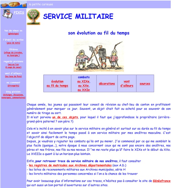 Généalogie / service militaire