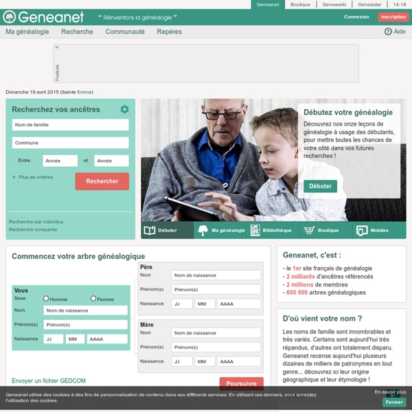 Genealogy: Create your family tree for free - Geneanet