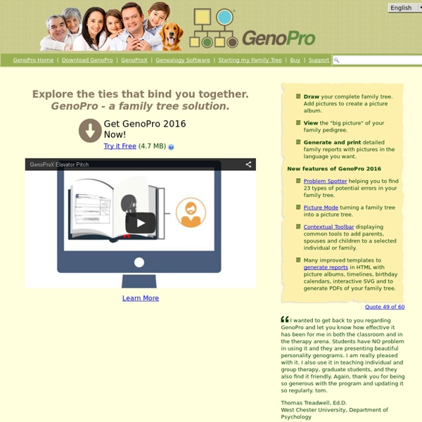 Genealogy Software - GenoPro