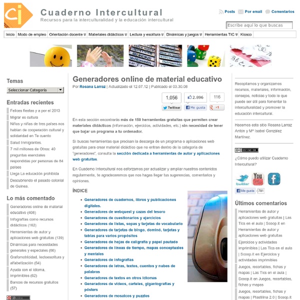 Generadores online de material educativo