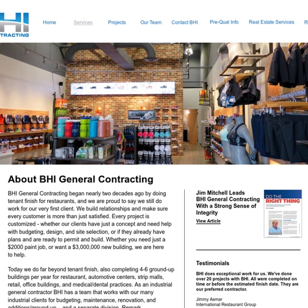 BHI General Contracting - Services