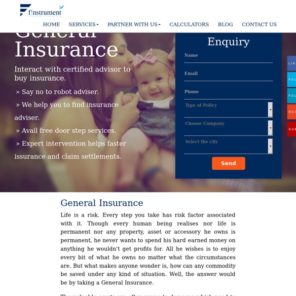 General Insurance Plans – Best General Insurance Plans 2018