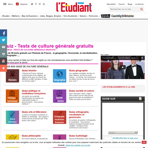 Letudiant.fr : quiz et tests de culture générale gratuits