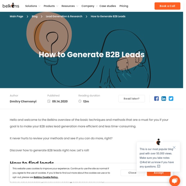 How to Generate B2B Leads