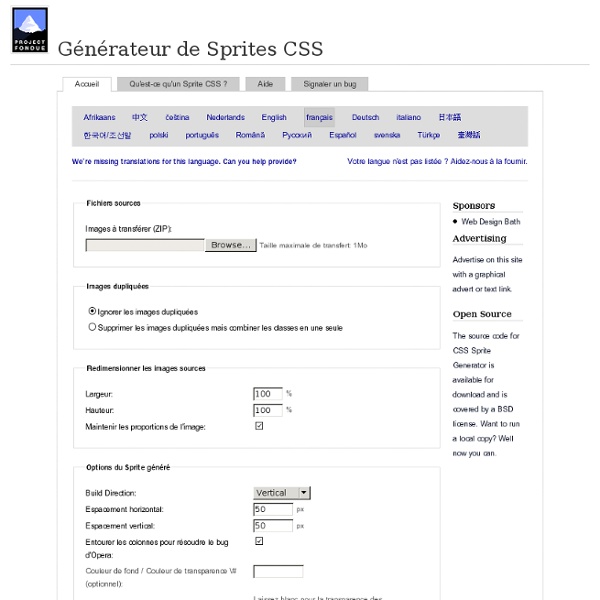 Générateur de Sprites CSS