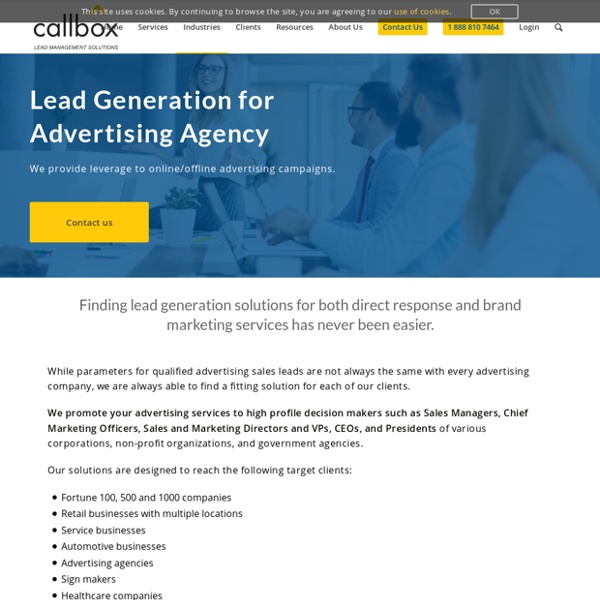 B2B Lead Generation for Advertising Services - Callbox