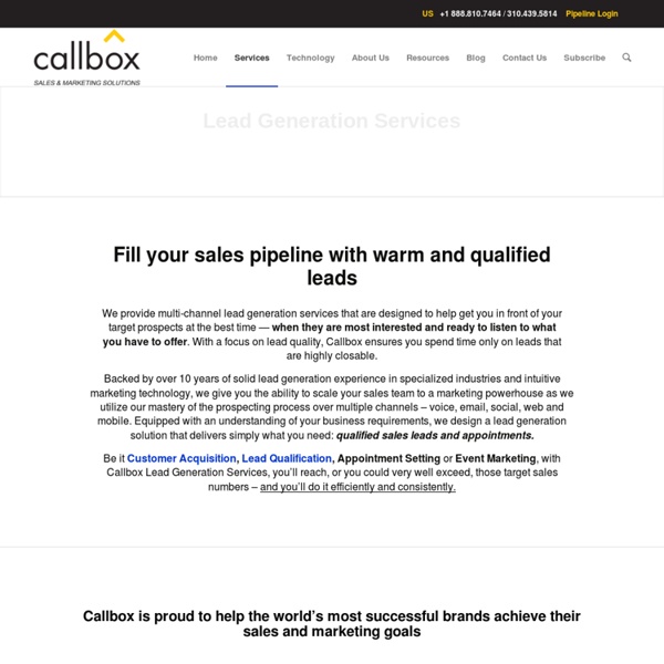 Lead Generation and Appointment Setting - callboxinc.com.au - B2B Lead Generation and Appointment Setting