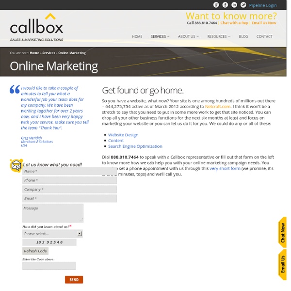 Online Marketing Lead Generation and Appointment Setting