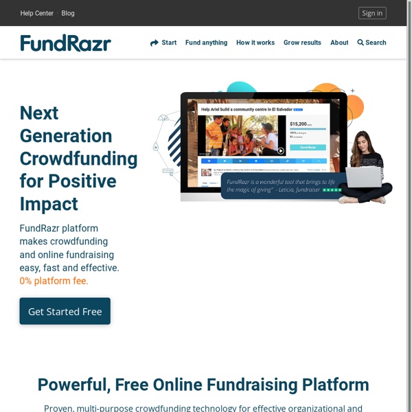 Raise money NOW! Fundraising & Donation Sites for YOU — FundRazr