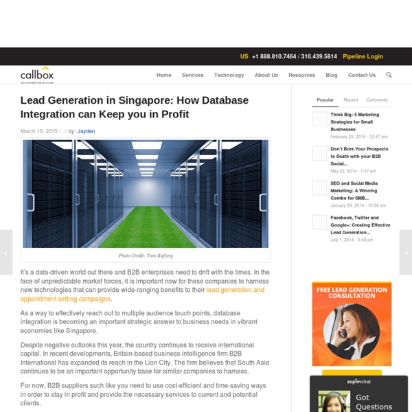 Lead Generation in Singapore: How Database Integration can Keep you in Profit