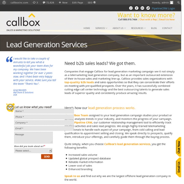 B2B Lead Generation Services, Telemarketing