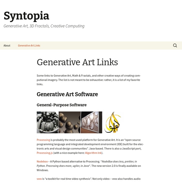 Generative Art Links