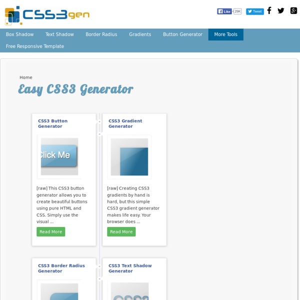 CSS3 Tools and Snippets