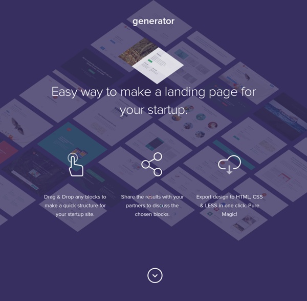 Generator for Startup Framework: Create Landing Page