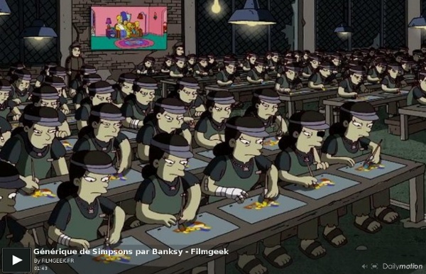 Générique de Simpsons par Banksy - Filmgeek