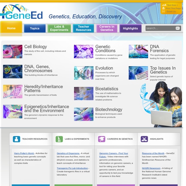 GeneEd - Genetics, Education, Discovery