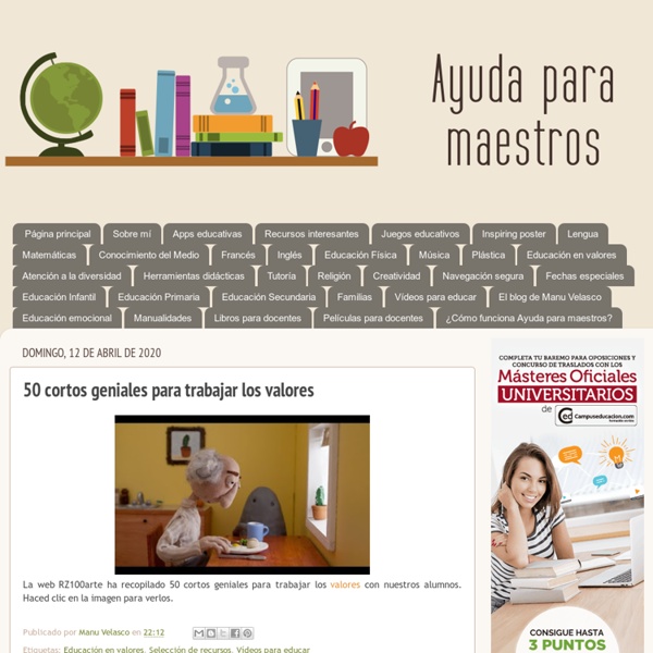50 cortos geniales para trabajar los valores Pearltrees