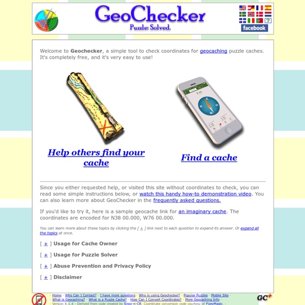 GeoChecker: Geocaching Coordinates Checker