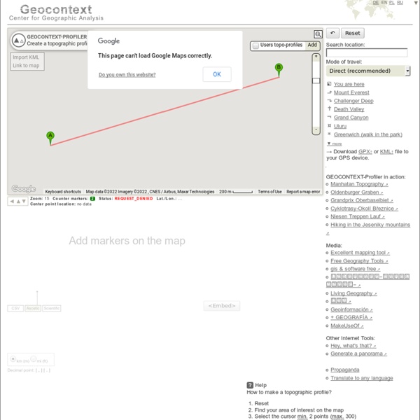 Profiler – create a topographic profile