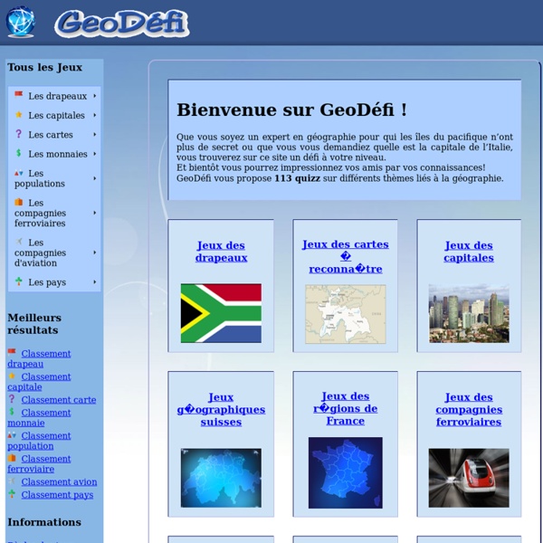 GeoDéfi : jeux de géographie