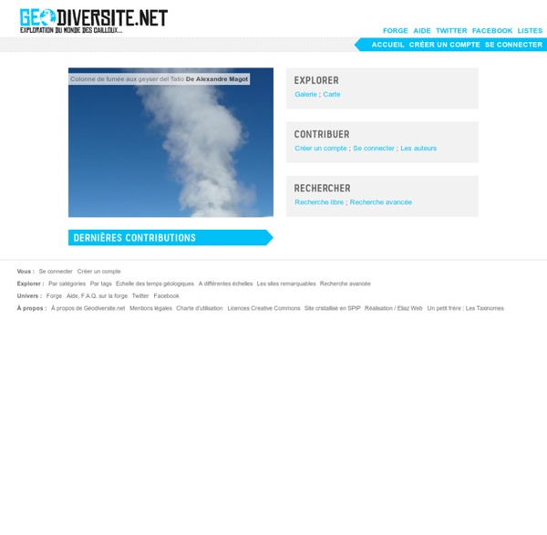 Géodiversite . NET