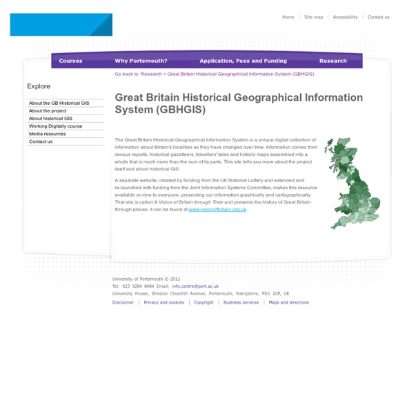 Great Britain Historical Geographical Information System (GBHGIS)