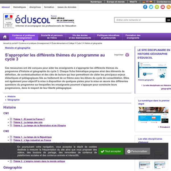 Ressources Eduscol Cycle 3