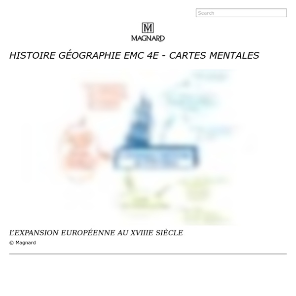 Histoire Géographie EMC 4e - Cartes mentales - L’expansion européenne au XVIIIe siècle on Vimeo