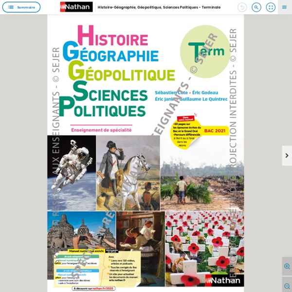 Histoire-Géographie, Géopolitique, Sciences Politiques - Terminale